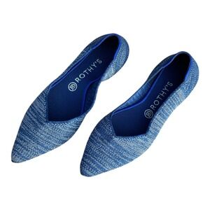 Rothy's Blue Pointed-Toe Flats